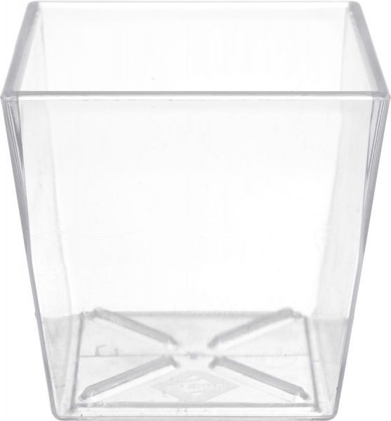 Кашпо Оранжерея для кактусов и суккулентов «Квадрат» квадратный 0,4л прозрачный 