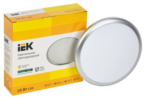 Світильник IEK 18 Вт 4000 К денний LDPB0-3103-18-4000-K01 