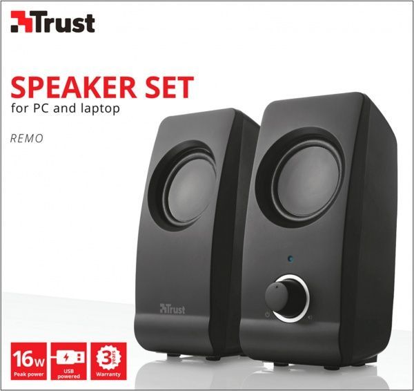 Акустическая система Trust Remo SPEAKER SET (17595) 2.0 black 