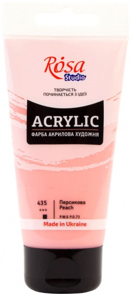 Краска акриловая Персиковая 75 мл Rosa Studio