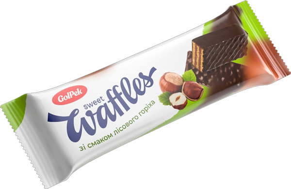 Конфеты Golpek вафельные глазированные Sweet waffles со вкусом лесного ореха 500 г 