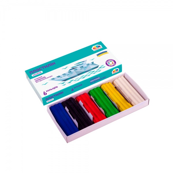 Пластилін 6 кольорів 72 г Гамма UA