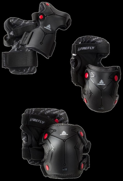 Набор защиты Firefly Proline 2.0 244914-900050 р. XS черныйкрасный