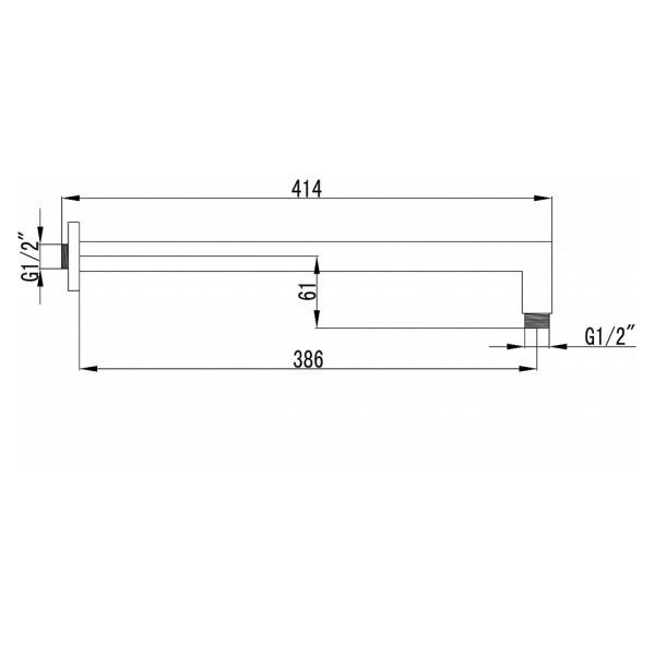 Кронштейн настінний для душу Imprese SQH01-390