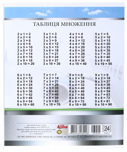Зошит шкільний 24 аркуша у клітинку в асортименті Мрії збуваються