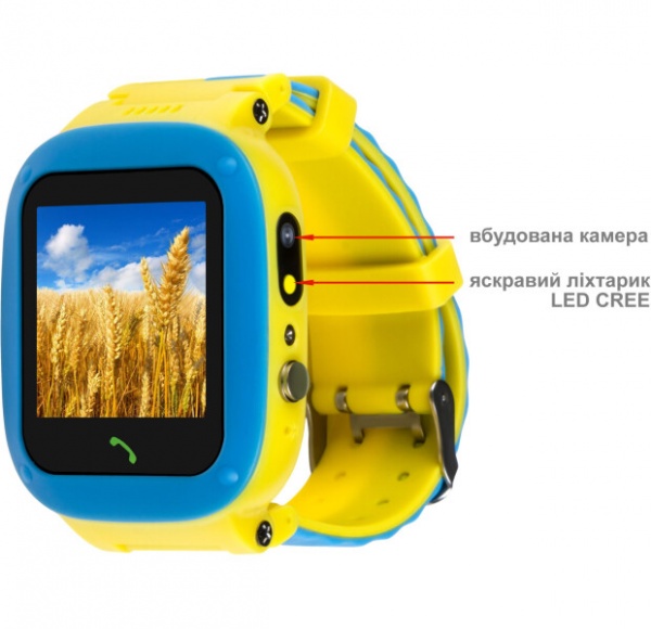 Смарт-часы детские AmiGo GO004 GLORY yellow/blue (976265)