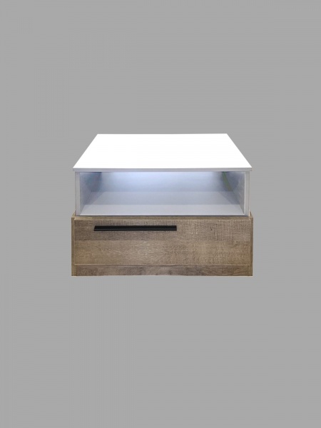 Тумба приліжкова Kartissa Тясмин ТМ-ТКр-1ш б 636x357x498 мм білий 