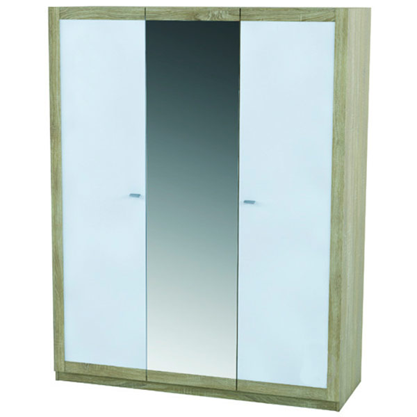 Шкаф Aqua Rodos Malaga 3Д дуб сонома белый 