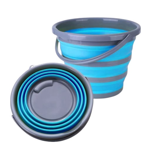 Ведро обычное Gruntek 10 л голубой/серый