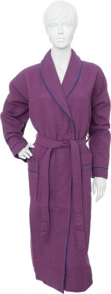 Халат вафельний Karna з кантом р. M лавандовий Aleron 