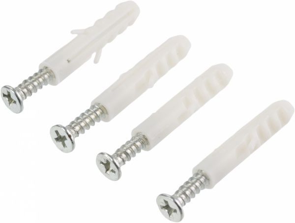 Полочка стеклянная АС 34 350x350x8 мм с комплектом держателей 