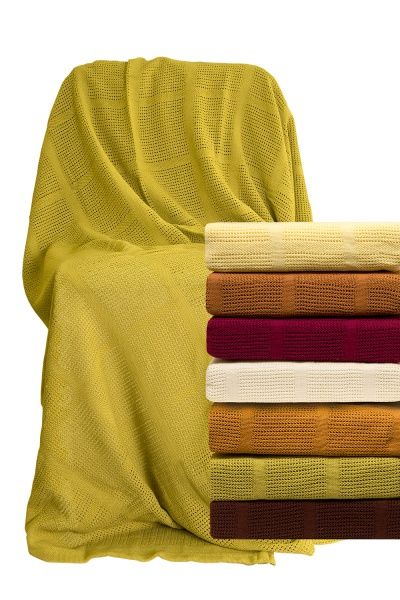 Плед Cotton 150x210 см в асортименті Ваш Текстиль 
