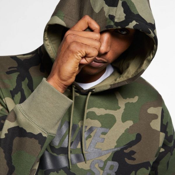 Джемпер Nike M NK SB HOODIE ICON ERDL AT9755-222 р. M камуфляж