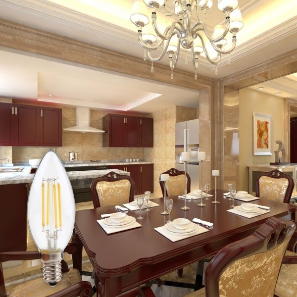 Лампа світлодіодна LightMaster FIL Deco C37 4,5 Вт E14 4000 К 230 В прозора LB-658 