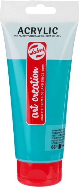 Краска акриловая (661) Бирюзовый зеленый 200 мл Talens Art Creation Royal Talens