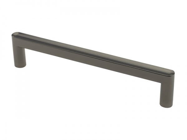 Меблева ручка накладна DC DL 42/128 G22 128 мм темне срібло/ чорний