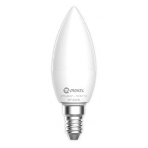 Лампа світлодіодна Makel 3 Вт C37 матова E14 230 В 6500 К BM03.0W-0114A 
