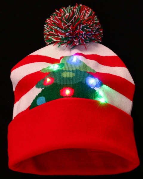 Шапка Діда Мороза з підсвічуванням 21х29 см
