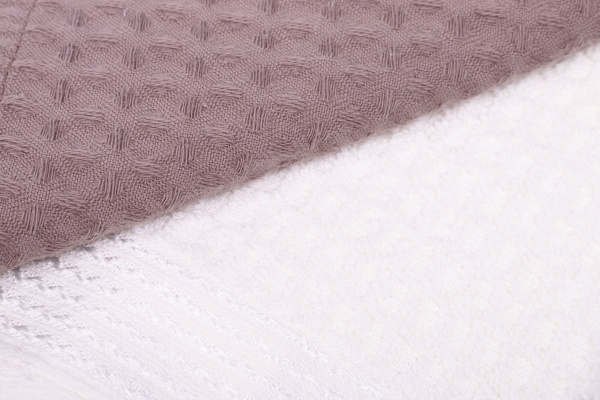 Набір рушників з бордюром 30x50 см Luna бежевий із коричневим 