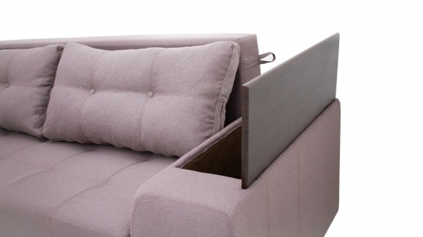 Диван прямой Кедр Плейн правая ниша мокко 2400x1050x820 мм