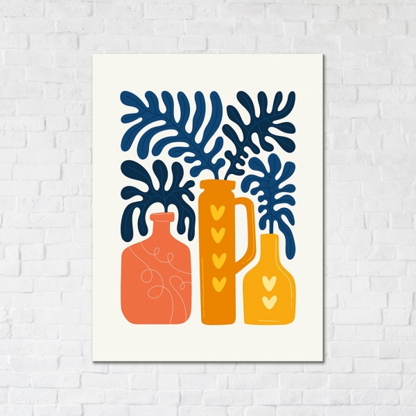 Постер Абстрактные цветы 30x40 см Brushme 