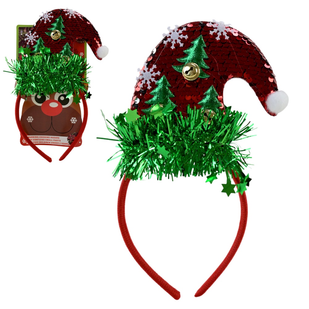 Аксессуар для карнавала Shantou Обруч с новогодней шапкой в ассортименте