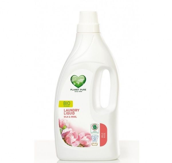 Гель для машинной и ручной стирки PLANET PURE органическое жидкое средство, дикая роза 1,55 л
