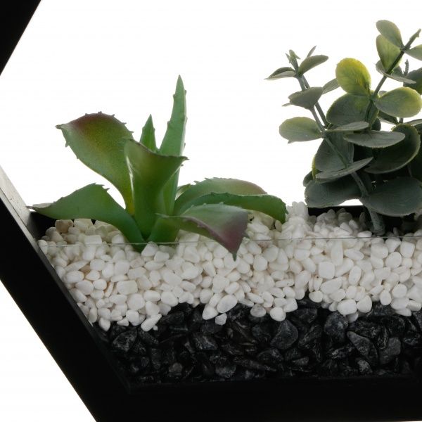 Декор настінний Nature шестикутний 23x20 см чорний 