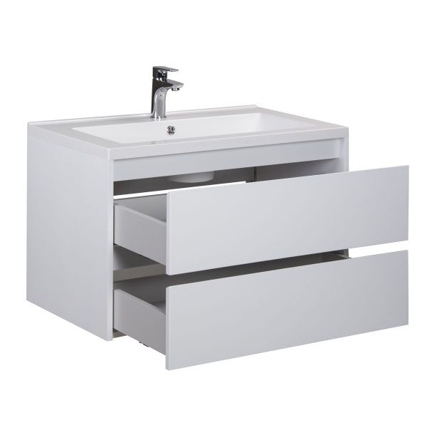 Тумба подвесная Мойдодыр Marko 80 с умывальником Cosmopolitan 80