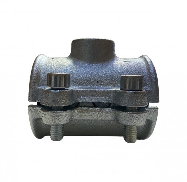 Хомут-врізка Atusa оцинкований (білий чавун) O1 1/2 х 3/4