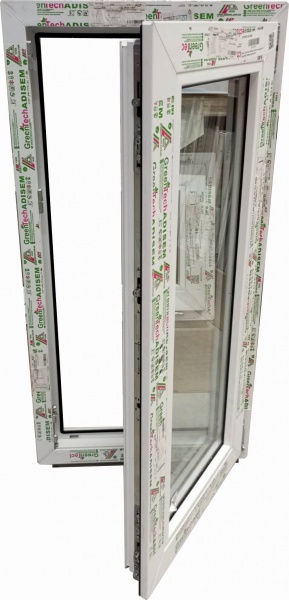 Окно поворотно-откидное GreenTech 60 800x1200 мм правое 