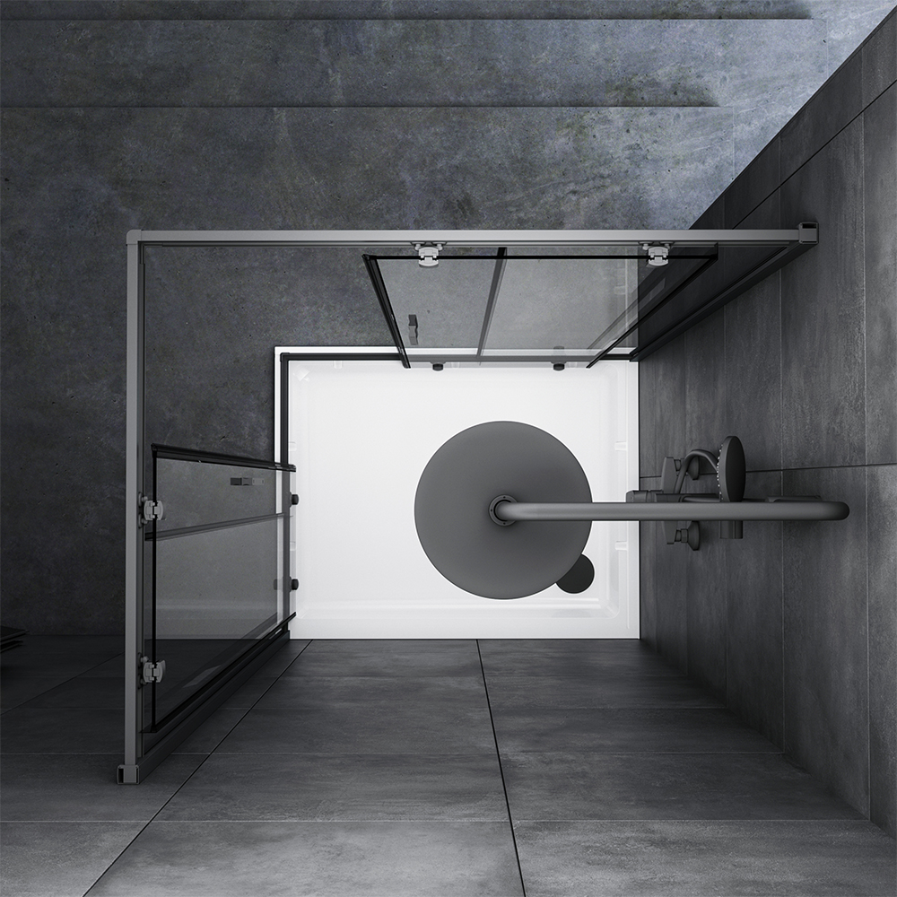 Ограждение душевое AM.PM W90UG-404-100280-BT Gem twin slide 190x100х80 см без поддона