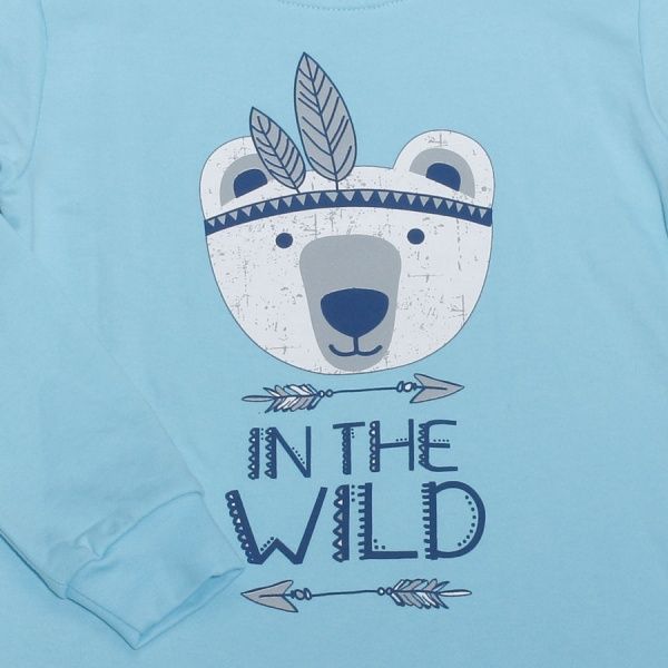 Піжама дитяча Фламінго Ведмедик р.128 бірюзовий 329-310-3 