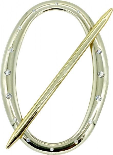 Декор Овал со стразами 180х125 мм золото глянец D0002-1 MISLT