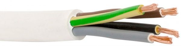 Кабель силовий багатожильний Borsan ПВС 4х4,0 мідь 