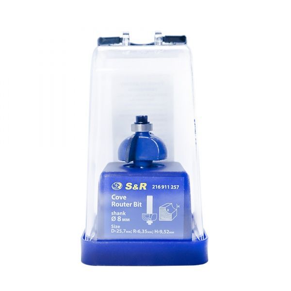 Фреза кромкова калювальна S&R 25.7х6,35х9,52 мм хвостовик 8 мм 216911257