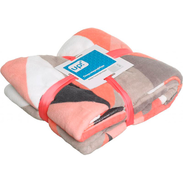 Плед мікрофібра Underprice Геометрія корал 160x200 см