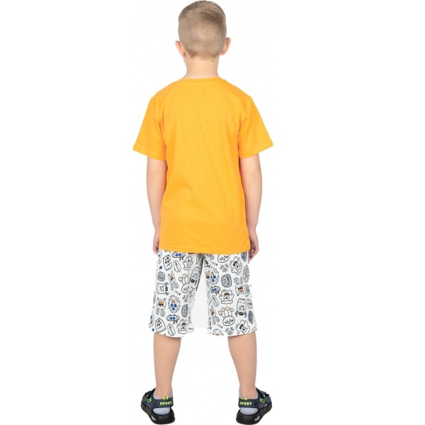 Футболка для хлопчиків Roksana р.128–134 жовтий №001/12034 