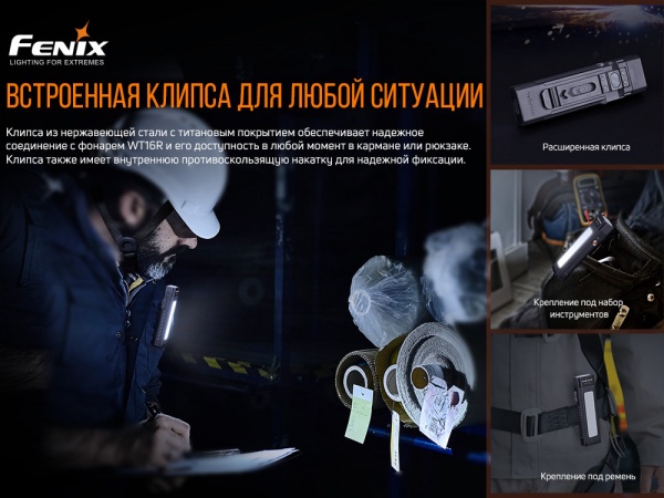 Фонарь кемпинговый Fenix Мультифонарь WT16R