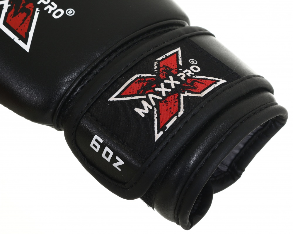 Боксерские перчатки MaxxPro AVG-616 Black vynil-06 р. 6 6 ozoz Black vynil-06 черный