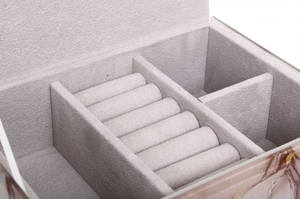 Скринька для прикрас Rosalie 20,5x15x7 см рожевий мармур