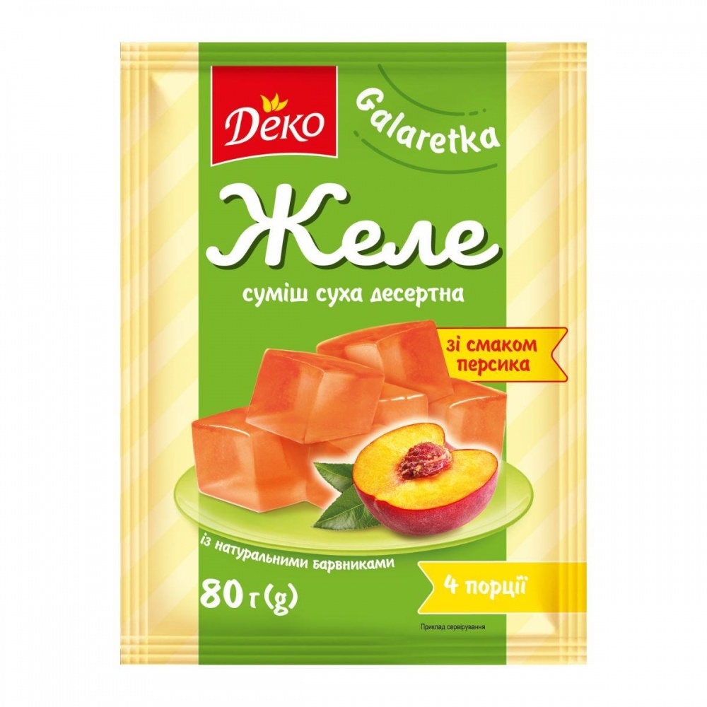 Загуститель Деко Желе со вкусом персика 80 г