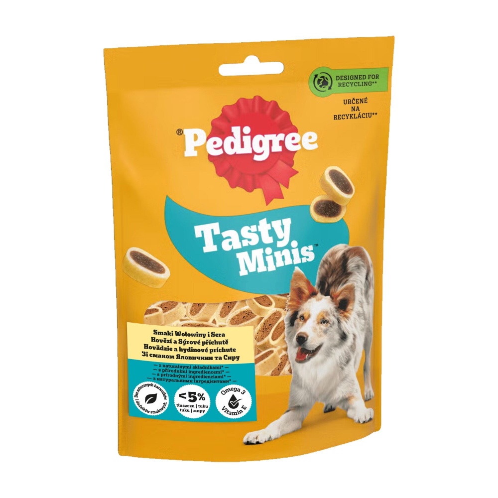Лакомство Pedigree Tasty Minis с говядиной и сыром 140 г