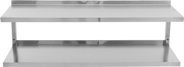 Полка производственная на 2 уровня Tehma 1200x300x350 мм нержавеющая сталь