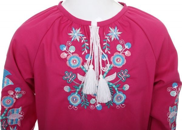 Вышиванка детская Эдельвика р.140 фуксия 106-19/09 