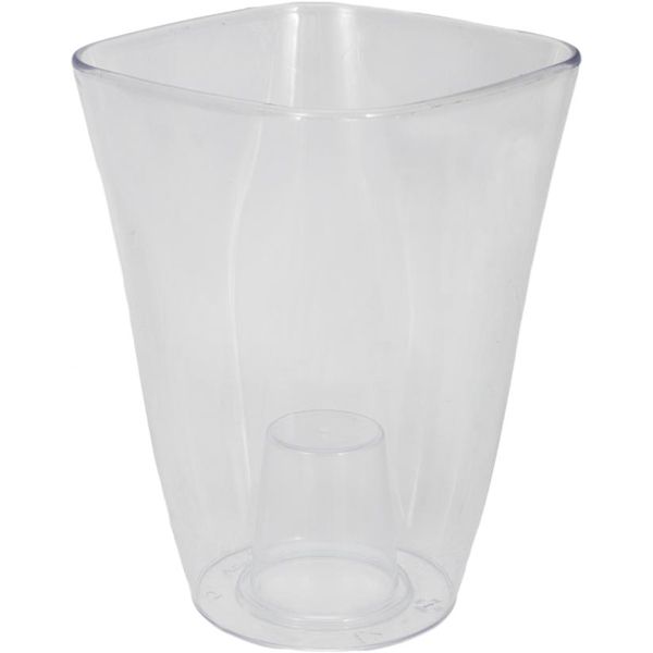 Кашпо пластиковое Lamela Флора квадратный 2,7л бесцветный (378) 