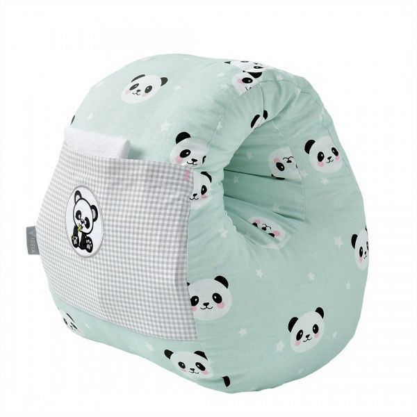 Подушка для кормления Mini Панда 30х28х30 см мята IDEIA
