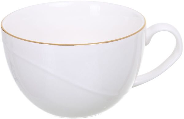 Чашка з блюдцем Alice Gold 400 мл порцелянова Fiora