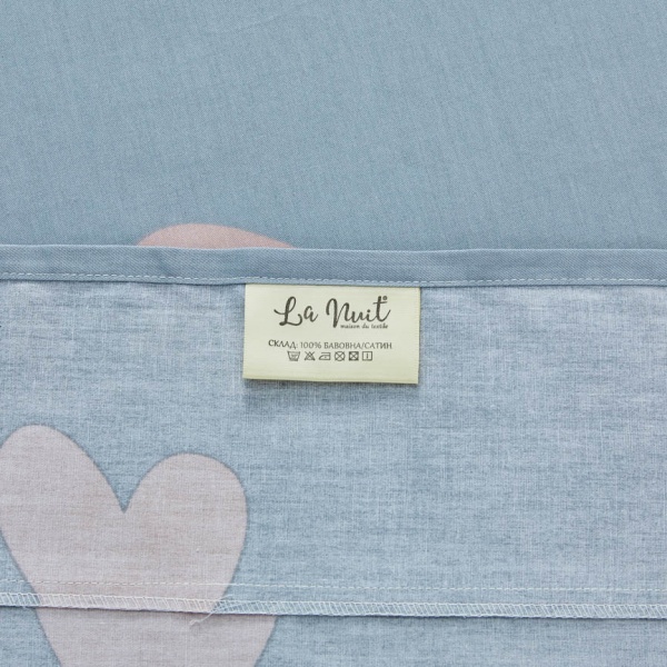 Комплект постільної білизни Fat cats сімейний синій із малюнком La Nuit 
