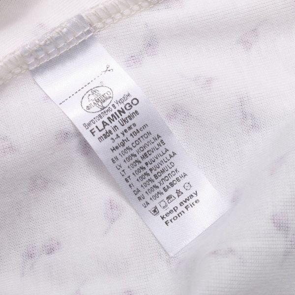 Ночная рубашка Фламинго для девочек р.98 молочный с рисунком 321-1007 